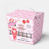 Sakura Cherry Blossom Japans Meisje Verjaardagsfee Bedankdoosjes (Achterkant)