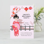 Sakura Cherry Blossom Japans Meisje Verjaardagsfee Bedankkaart (Staand voorkant)