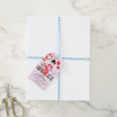 Sakura Cherry Blossom Japans Meisje Verjaardagsfee Cadeaulabel (Met Touw)
