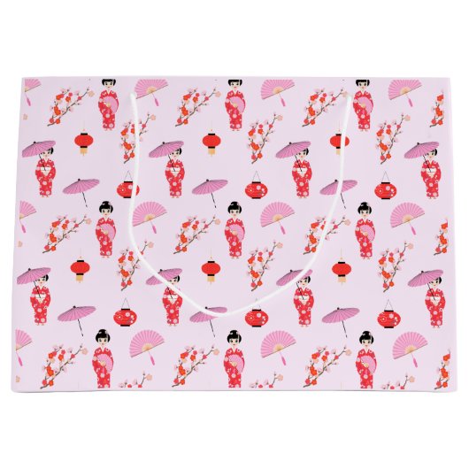 Sakura Cherry Blossom Japans Meisje Verjaardagsfee Groot Cadeauzakje (Voorkant)