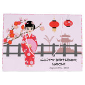 Sakura Cherry Blossom Japans Meisje Verjaardagsfee Groot Cadeauzakje (Achterkant)