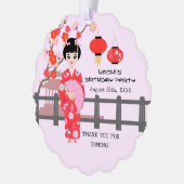 Sakura Cherry Blossom Japans Meisje Verjaardagsfee Ornament Kaart (Links)