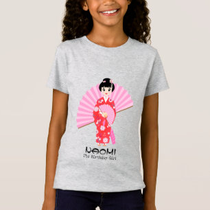 Sakura Cherry Blossom Japans Meisje Verjaardagsfee T-shirt