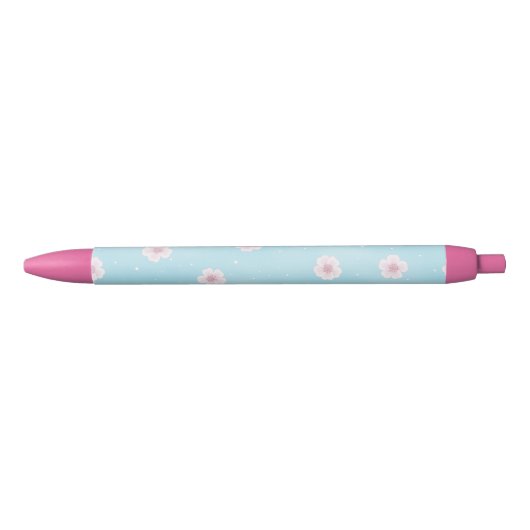 Sakura Cherry Blossom Japanse lentekoraal Zwarte Inkt Pen (Voorkant)
