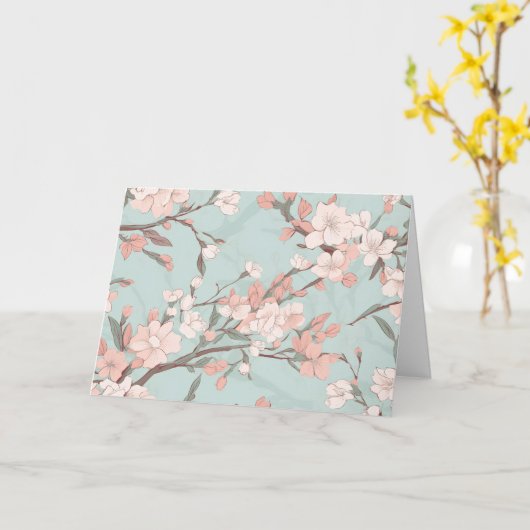 Sakura Cherry Blossom Kaart (Gele Bloem)