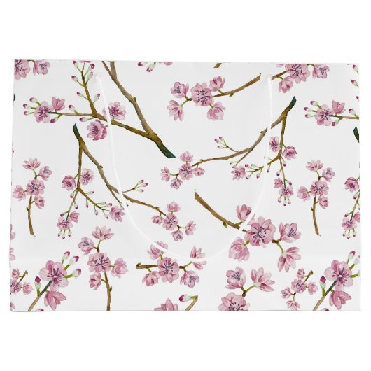 Sakura Cherry Blossom Large Gift Bag Cadeautasje (Achterkant)