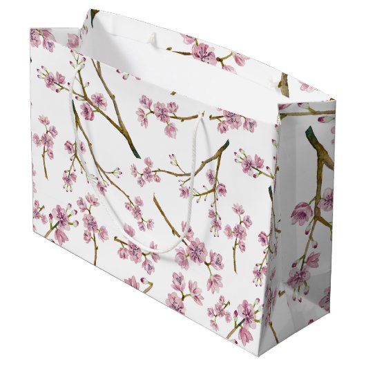 Sakura Cherry Blossom Large Gift Bag Large Cadeautasje (Achterkant Gekanteld)