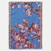 Sakura Cherry Blossom met Blue Deken (Voorkant Verticaal)