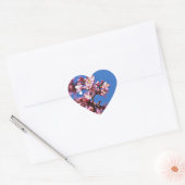 Sakura Cherry Blossom met Blue Hart Sticker (Envelop)