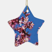 Sakura Cherry Blossom met Blue Keramisch Ornament (Rechts)