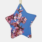 Sakura Cherry Blossom met Blue Keramisch Ornament (Links)