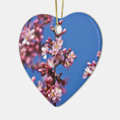 Sakura Cherry Blossom met Blue Keramisch Ornament (Links)