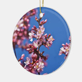 Sakura Cherry Blossom met Blue Keramisch Ornament (Links)