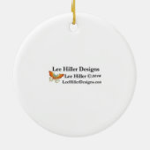 Sakura Cherry Blossom met Blue Keramisch Ornament (Achterkant)