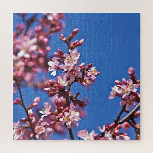 Sakura Cherry Blossom met Blue Legpuzzel (Verticaal)