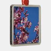 Sakura Cherry Blossom met Blue Metalen Ornament (Rechts)
