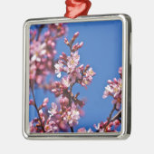 Sakura Cherry Blossom met Blue Metalen Ornament (Links)