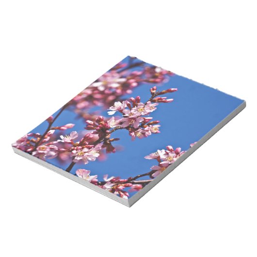 Sakura Cherry Blossom met Blue Notitieblok (Linkerzijde)