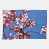 Sakura Cherry Blossom met Blue Theedoek (Horizontaal)