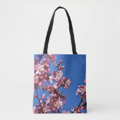 Sakura Cherry Blossom met Blue Tote Bag (Voorkant)
