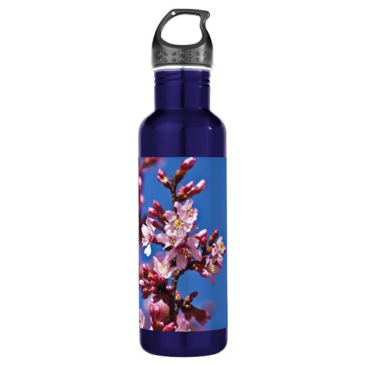 Sakura Cherry Blossom met Blue Waterfles (Voorkant)