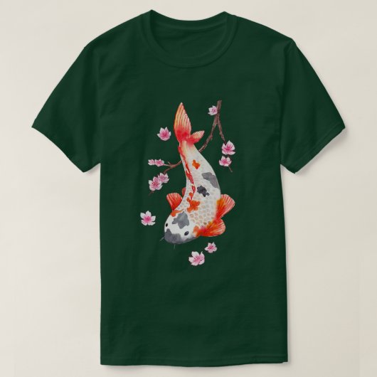  Sakura Cherry Blossom met kois T-shirt (Design voorkant)
