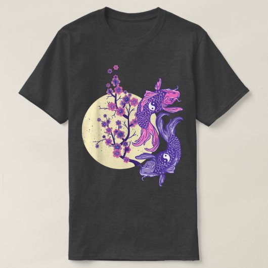 Sakura Cherry Blossom met kois T-Shirt (Design voorkant)