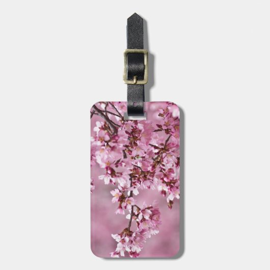 Sakura Cherry Blossom Pastel Pink Layers Bagagelabel (Voorkant verticaal)