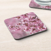 Sakura Cherry Blossom Pastel Pink Layers Bier Onderzetter (Linkerzijde)