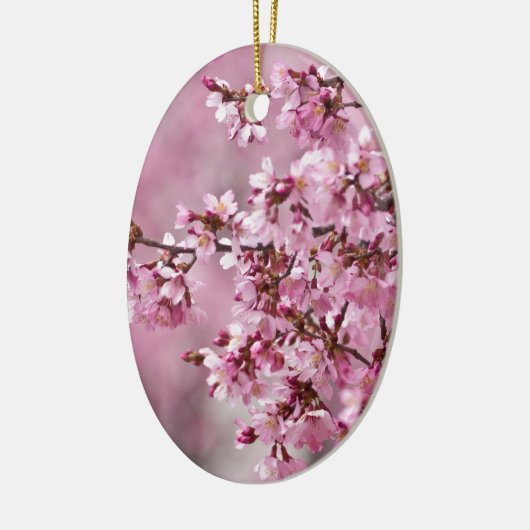 Sakura Cherry Blossom Pastel Pink Layers Keramisch Ornament (Links)