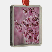 Sakura Cherry Blossom Pastel Pink Layers Metalen Ornament (Rechts)