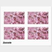 Sakura Cherry Blossom Pastel Pink Layers Rechthoekige Sticker (Vel)