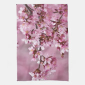 Sakura Cherry Blossom Pastel Pink Layers Theedoek (Verticaal)