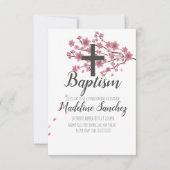 Sakura Cherry Blossom Pink Baptism Christening Kaart (Voorkant)