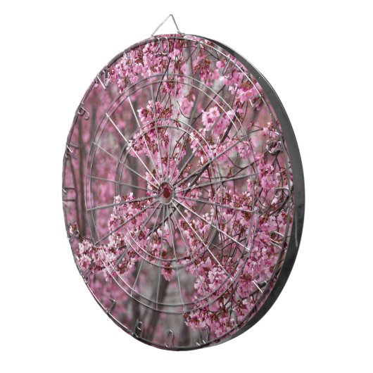 Sakura Cherry Blossom Pink Dartbord (Voorkant Rechts)