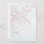 Sakura Cherry Blossom Pink Flor Save The Date Kaar (Achterkant)