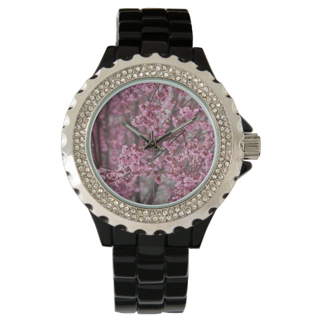 Sakura Cherry Blossom Pink Horloge (Voorkant)