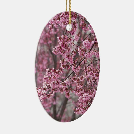 Sakura Cherry Blossom Pink Keramisch Ornament (Rechts)