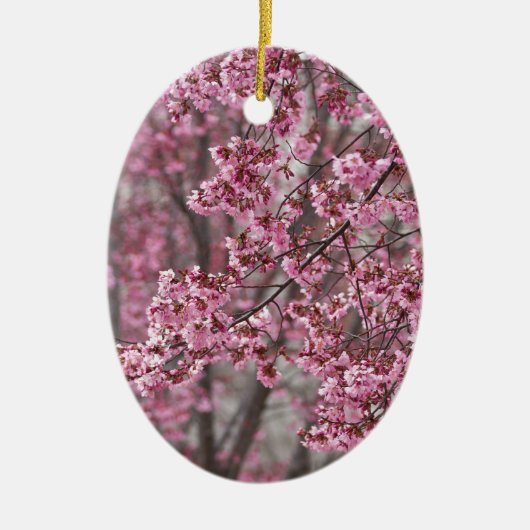 Sakura Cherry Blossom Pink Keramisch Ornament (Voorkant)