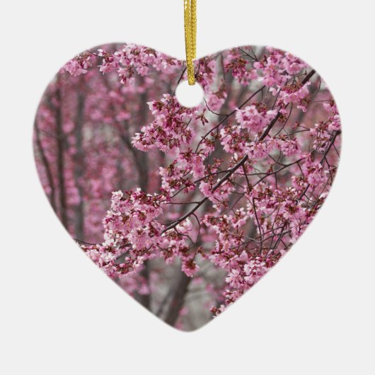 Sakura Cherry Blossom Pink Keramisch Ornament (Voorkant)