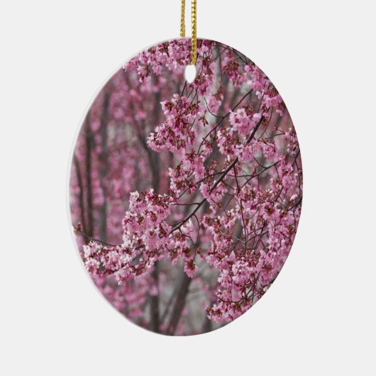 Sakura Cherry Blossom Pink Keramisch Ornament (Rechts)
