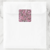 Sakura Cherry Blossom Pink Vierkante Sticker (Tas)