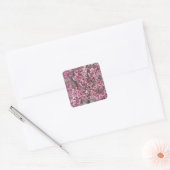Sakura Cherry Blossom Pink Vierkante Sticker (Envelop)