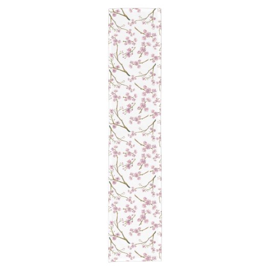 Sakura Cherry Blossom Print Korte Tafelloper (Voorkant)