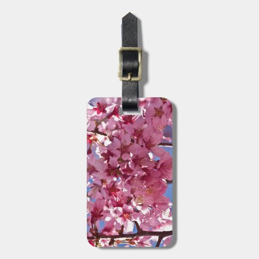 Sakura Cherry Blossom Red Stars Bagagelabel (Voorkant verticaal)