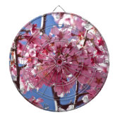 Sakura Cherry Blossom Red Stars Dartbord (Voorkant)