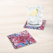 Sakura Cherry Blossom Red Stars Kartonnen Onderzetters (Insitu)