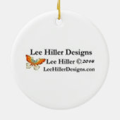 Sakura Cherry Blossom Red Stars Keramisch Ornament (Achterkant)