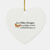 Sakura Cherry Blossom Red Stars Keramisch Ornament (Achterkant)