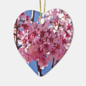 Sakura Cherry Blossom Red Stars Keramisch Ornament (Links)
